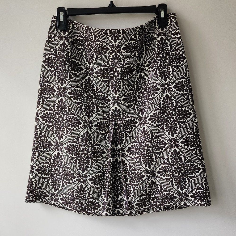 NWT Vintage Loft A Line Skirt (6) Floral/Damask Print Lined